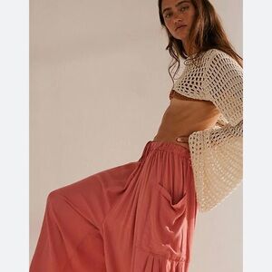 Free People Coral Quinn Pants